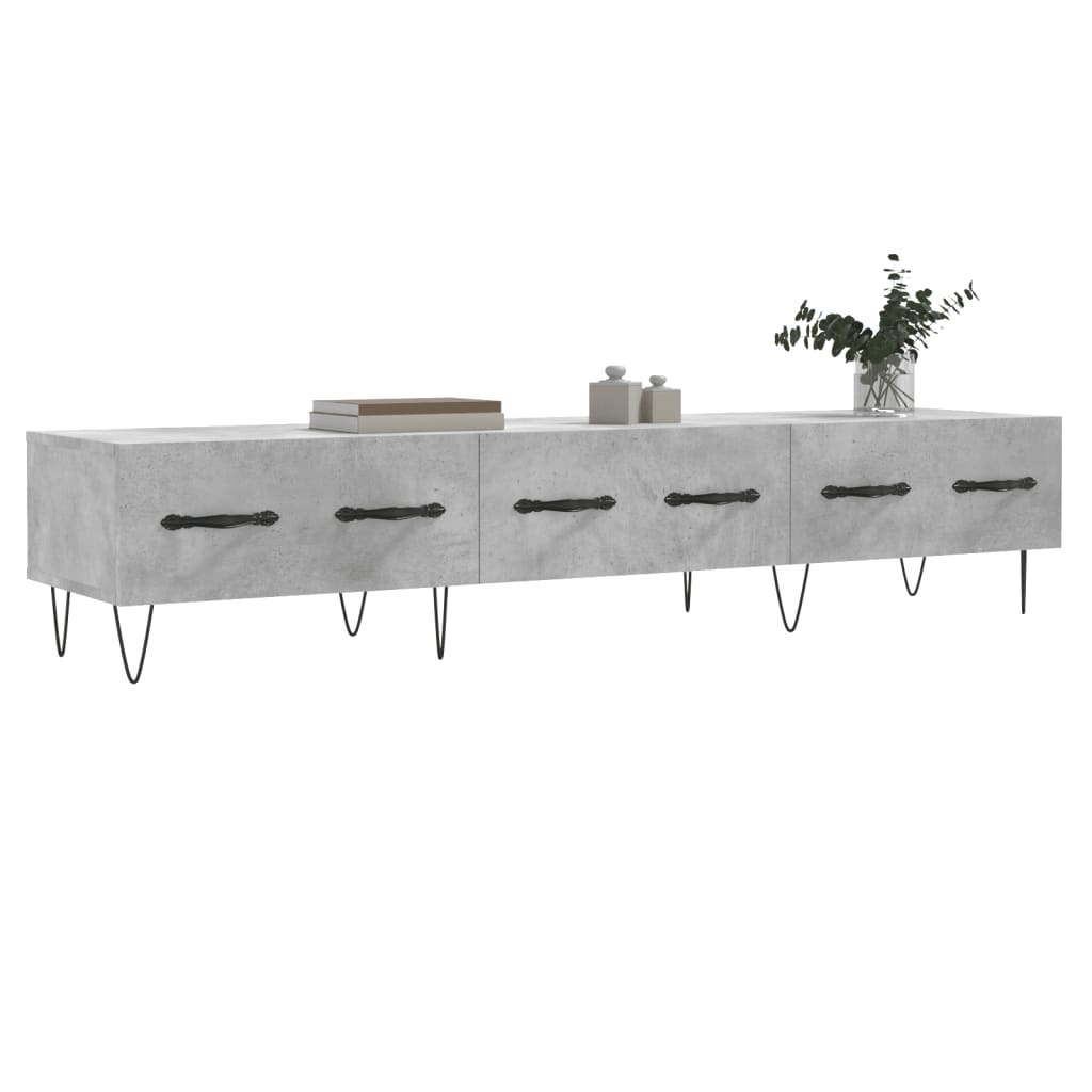 vidaXL Comodă TV, gri beton, 150x36x30 cm, lemn prelucrat vidaXL Comodă TV, gri beton, 150x36x30 cm, lemn prelucrat