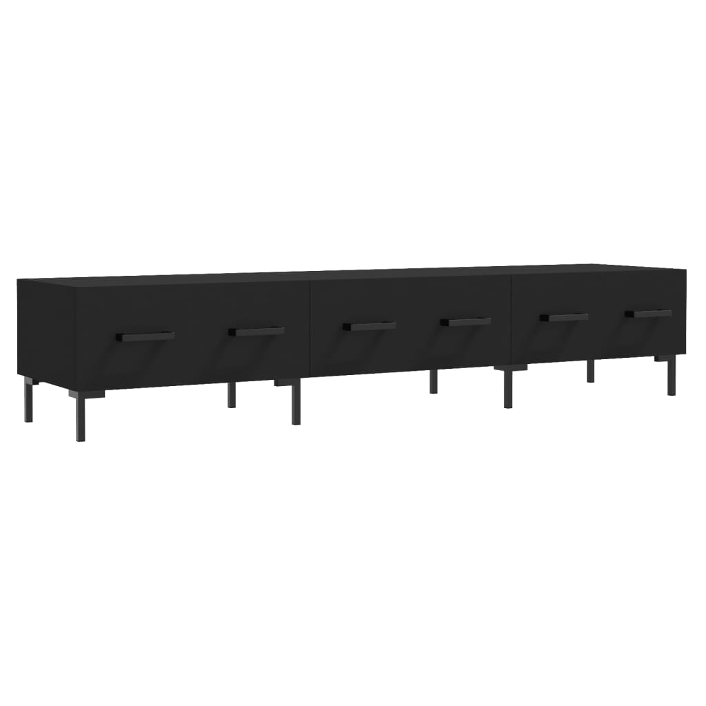 vidaXL Dulap TV, negru, 150x36x30 cm, lemn prelucrat vidaXL Dulap TV, negru, 150x36x30 cm, lemn prelucrat