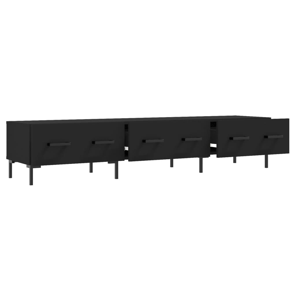 vidaXL Dulap TV, negru, 150x36x30 cm, lemn prelucrat vidaXL Dulap TV, negru, 150x36x30 cm, lemn prelucrat