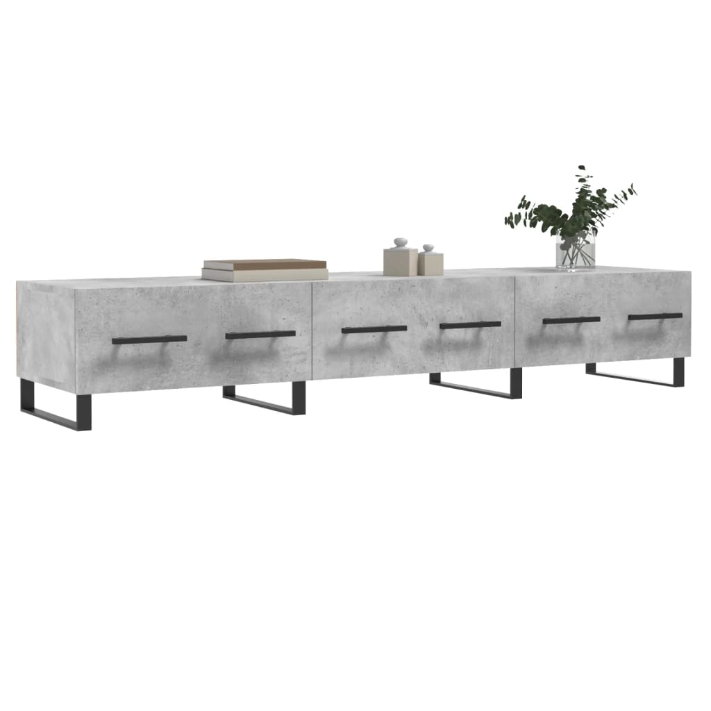 vidaXL Comodă TV, gri beton, 150x36x30 cm, lemn prelucrat vidaXL Comodă TV, gri beton, 150x36x30 cm, lemn prelucrat