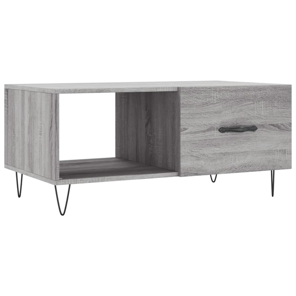 vidaXL Măsuță de cafea, gri sonoma, 90x50x40 cm, lemn prelucrat vidaXL Măsuță de cafea, gri sonoma, 90x50x40 cm, lemn prelucrat