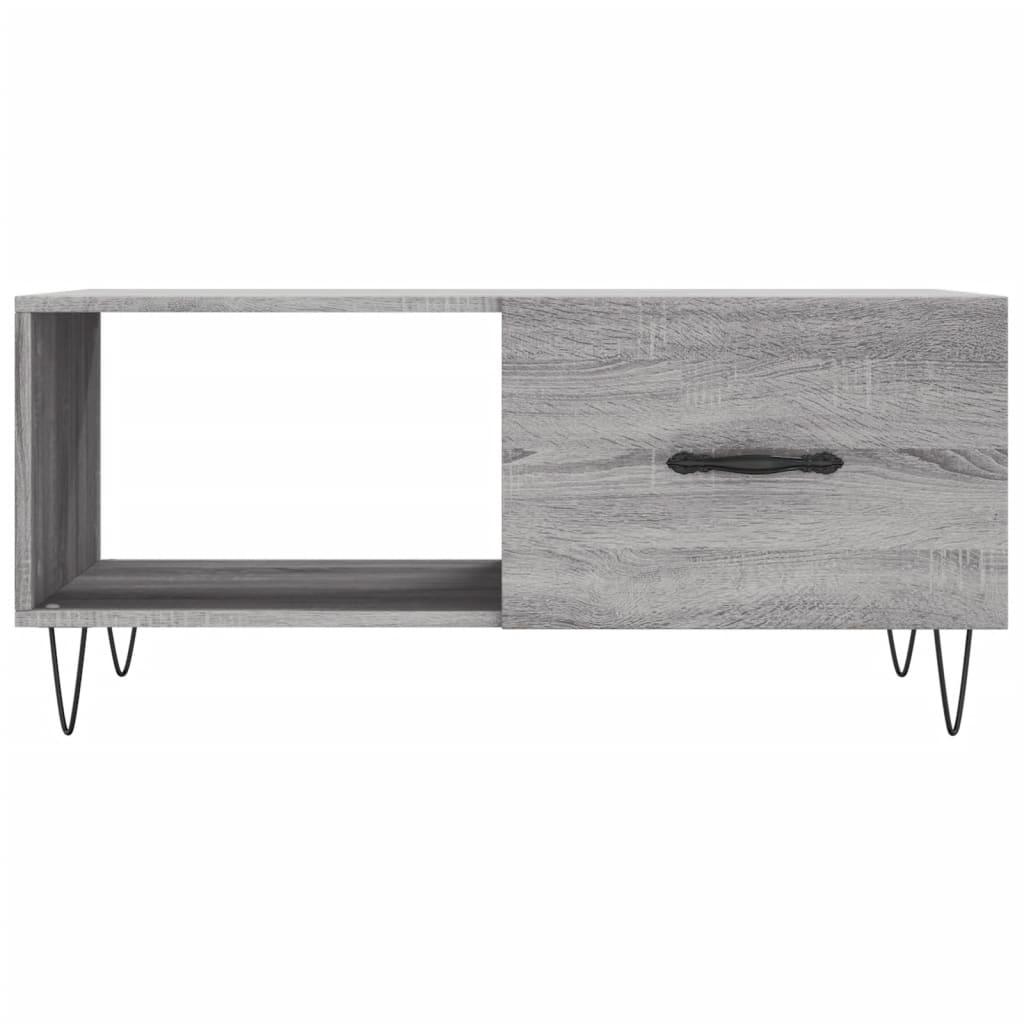 vidaXL Măsuță de cafea, gri sonoma, 90x50x40 cm, lemn prelucrat vidaXL Măsuță de cafea, gri sonoma, 90x50x40 cm, lemn prelucrat