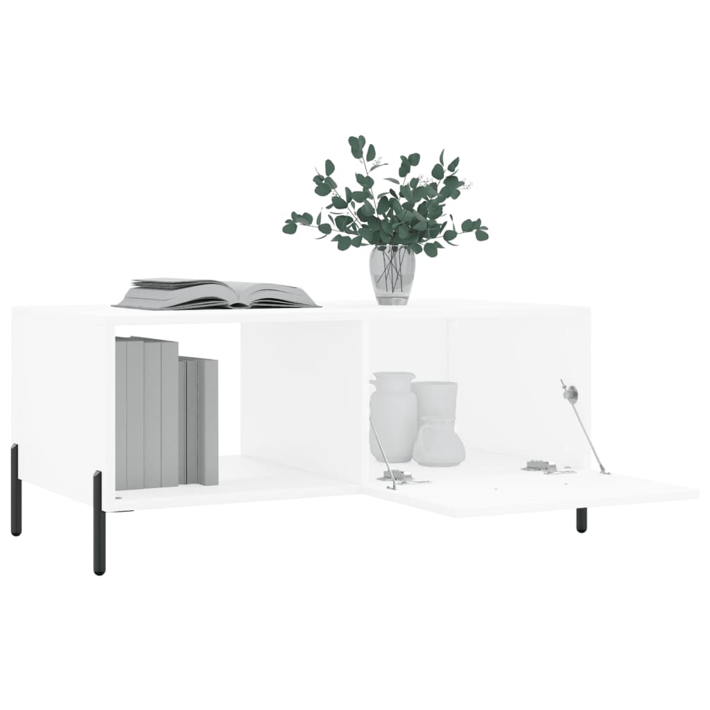 vidaXL Măsuță de cafea, alb, 90x50x40 cm, lemn prelucrat vidaXL Măsuță de cafea, alb, 90x50x40 cm, lemn prelucrat