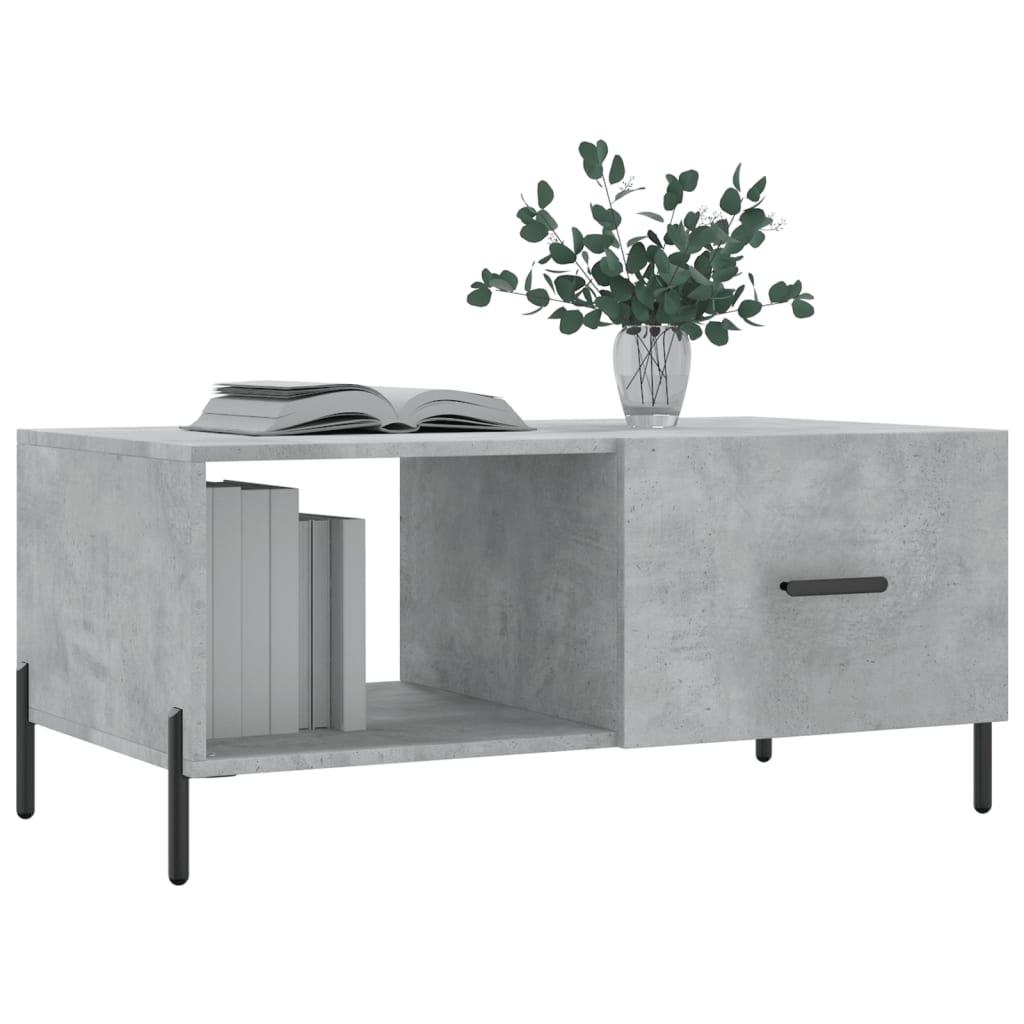 vidaXL Măsuță de cafea, gri beton, 90x50x40 cm, lemn prelucrat
