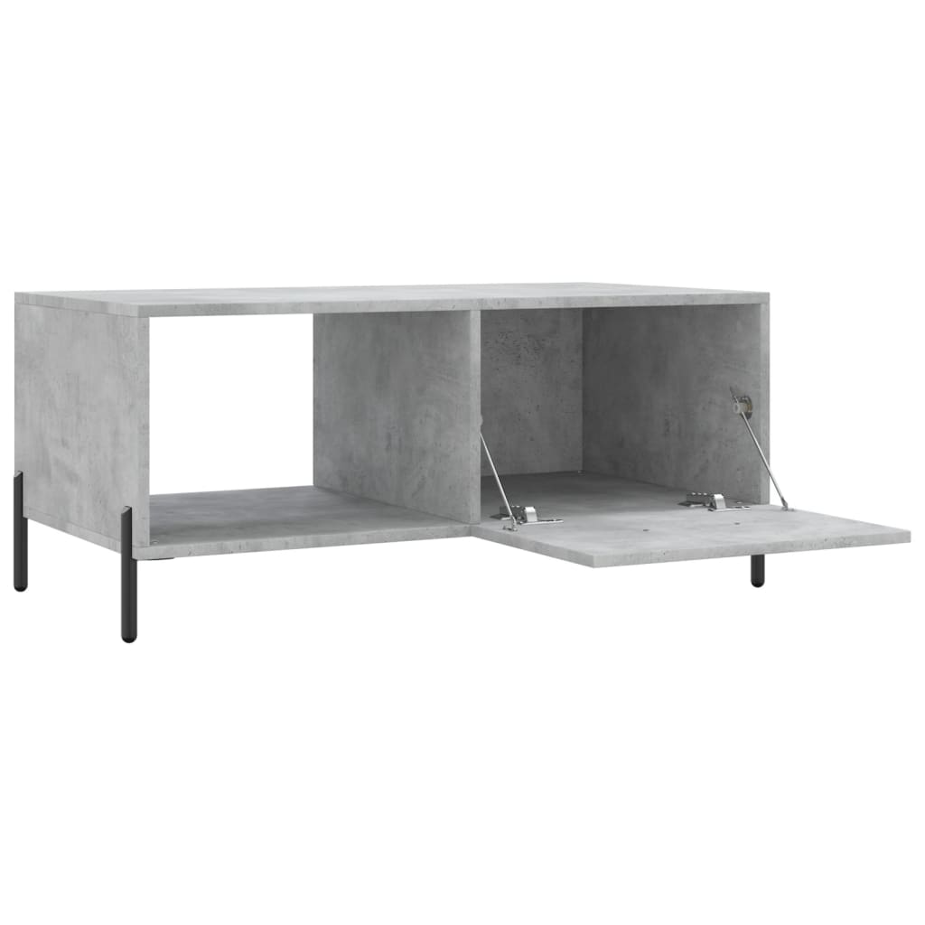 vidaXL Măsuță de cafea, gri beton, 90x50x40 cm, lemn prelucrat