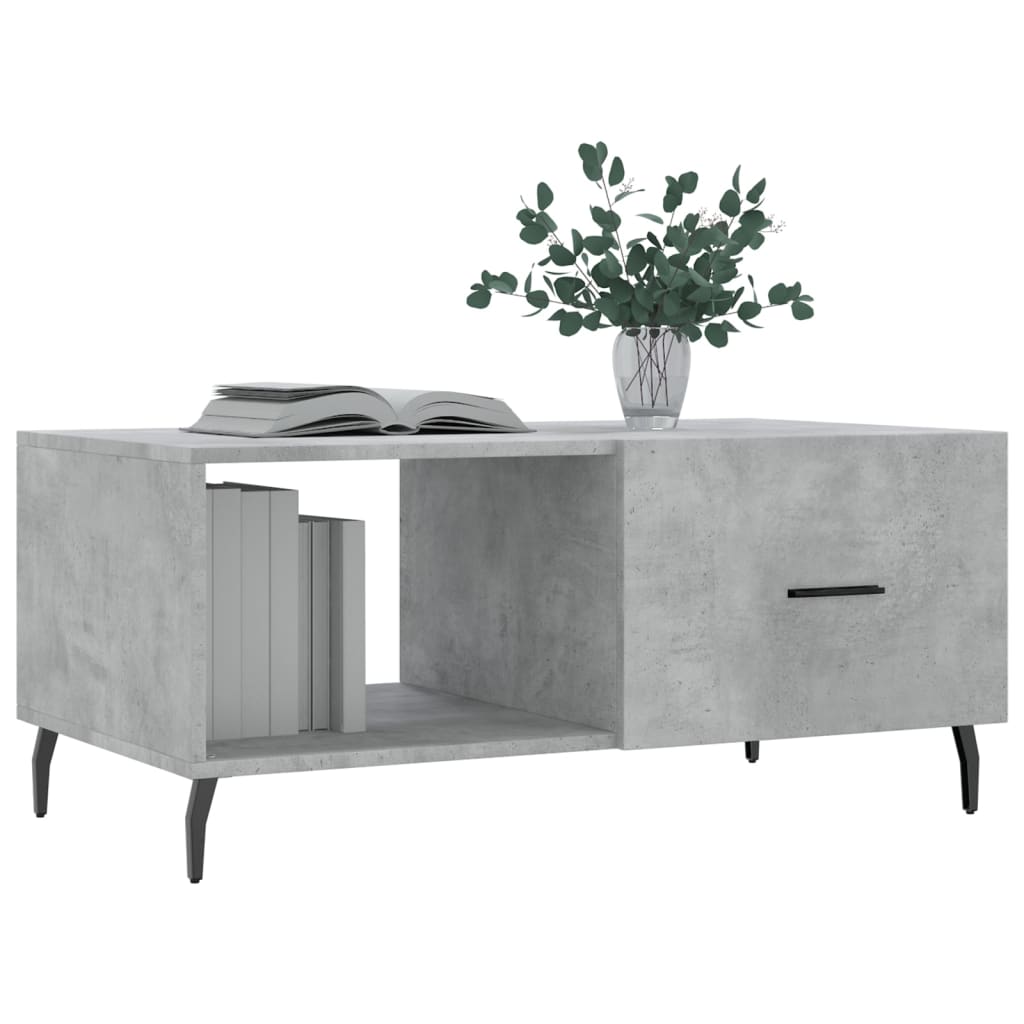 vidaXL Măsuță de cafea, gri beton, 90x50x40 cm, lemn prelucrat