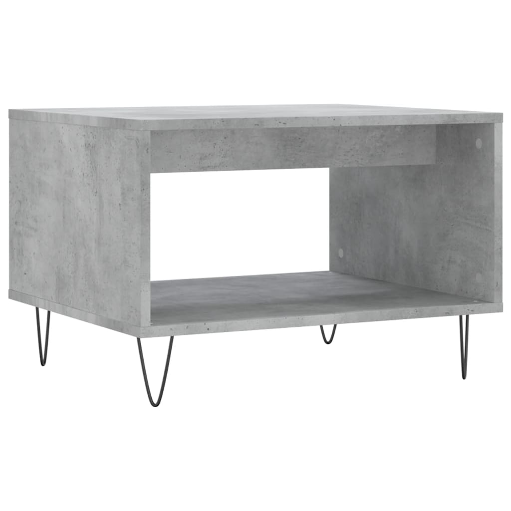 vidaXL Măsuță de cafea, gri beton, 60x50x40 cm, lemn prelucrat vidaXL Măsuță de cafea, gri beton, 60x50x40 cm, lemn prelucrat