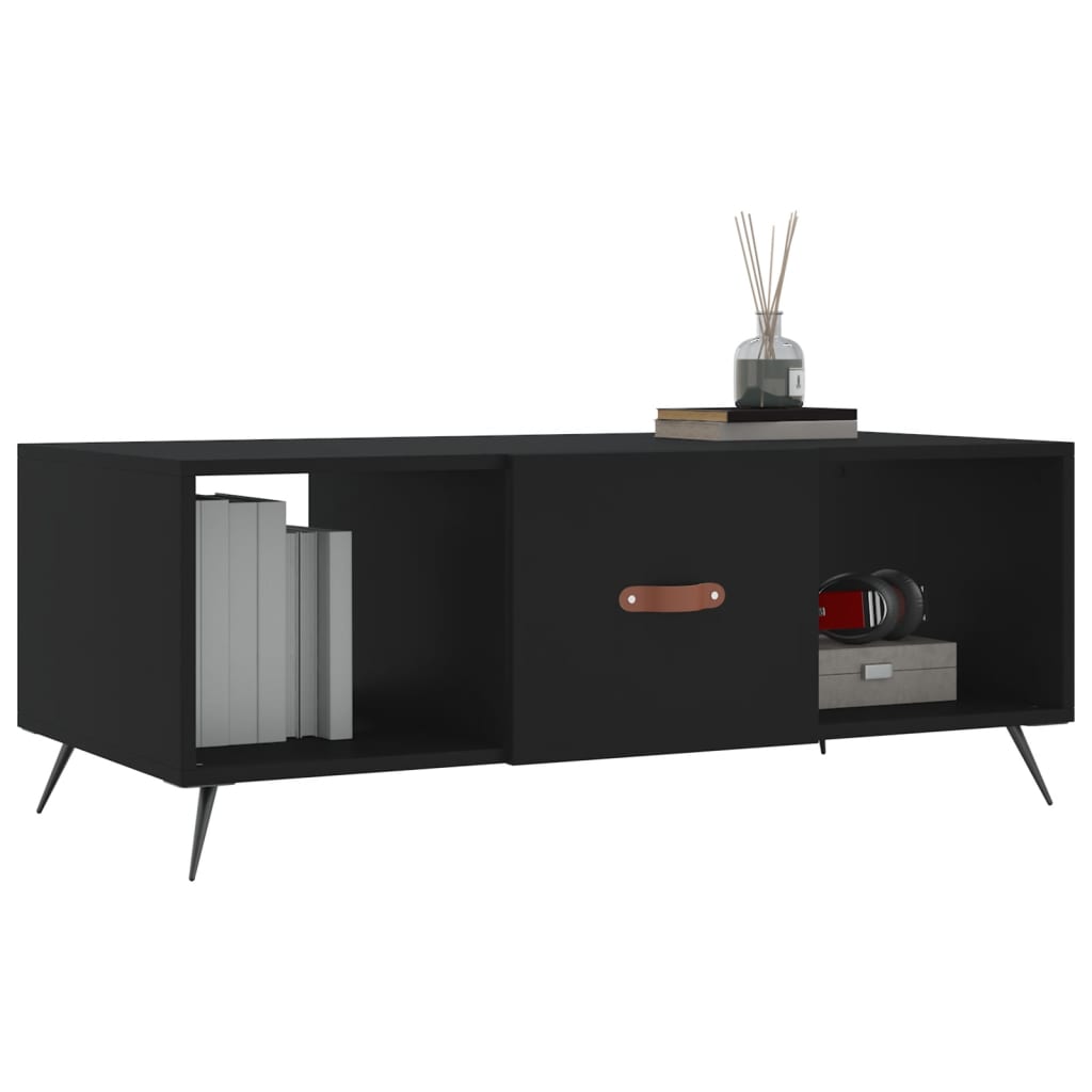 vidaXL Măsuță de cafea, negru, 102x50x40 cm, lemn compozit vidaXL Măsuță de cafea, negru, 102x50x40 cm, lemn compozit