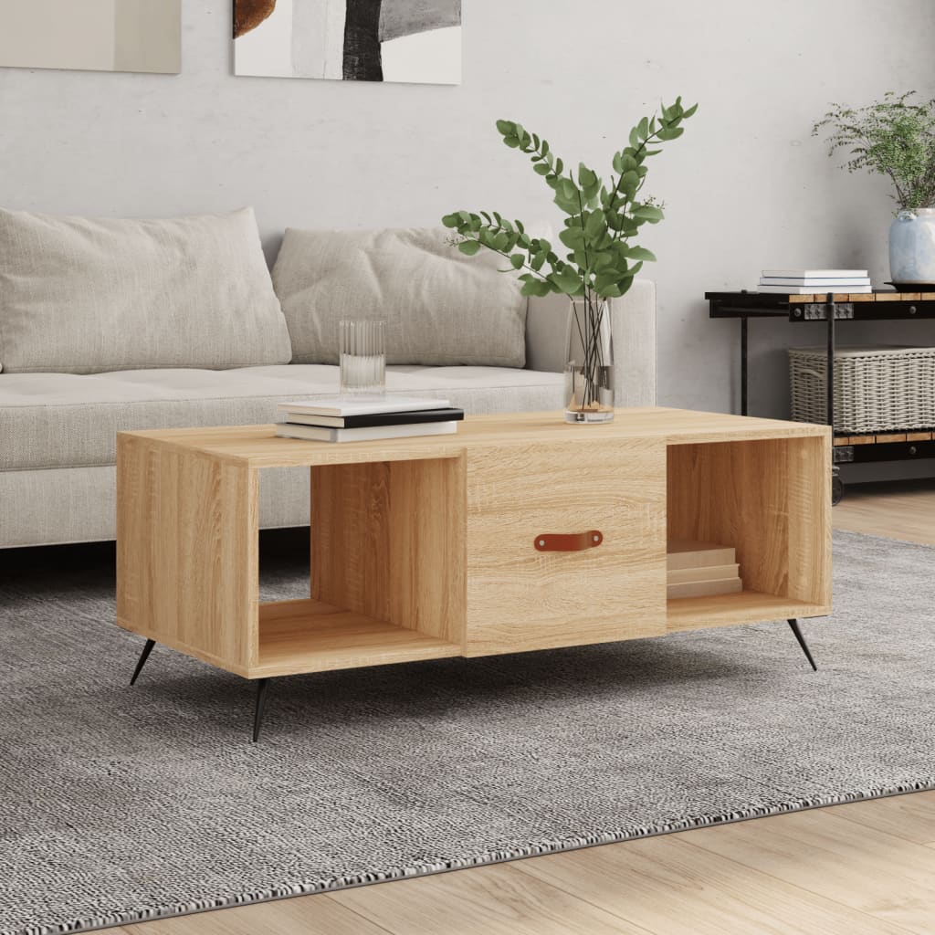 vidaXL Măsuță de cafea, stejar sonoma, 102x50x40 cm, lemn prelucrat vidaXL Măsuță de cafea, stejar sonoma, 102x50x40 cm, lemn prelucrat