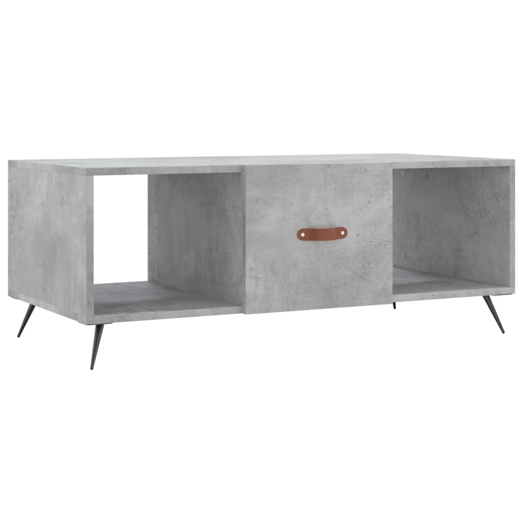 vidaXL Măsuță de cafea, gri beton, 102x50x40 cm, lemn prelucrat