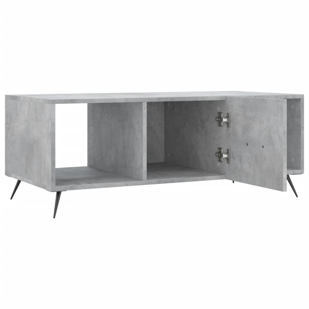 vidaXL Măsuță de cafea, gri beton, 102x50x40 cm, lemn prelucrat