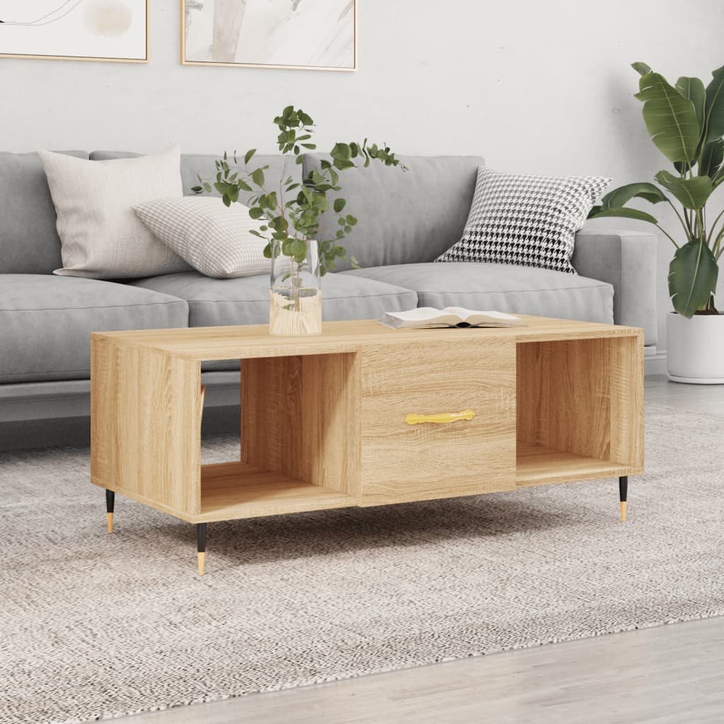 vidaXL Măsuță de cafea, stejar sonoma, 102x50x40 cm, lemn prelucrat vidaXL Măsuță de cafea, stejar sonoma, 102x50x40 cm, lemn prelucrat