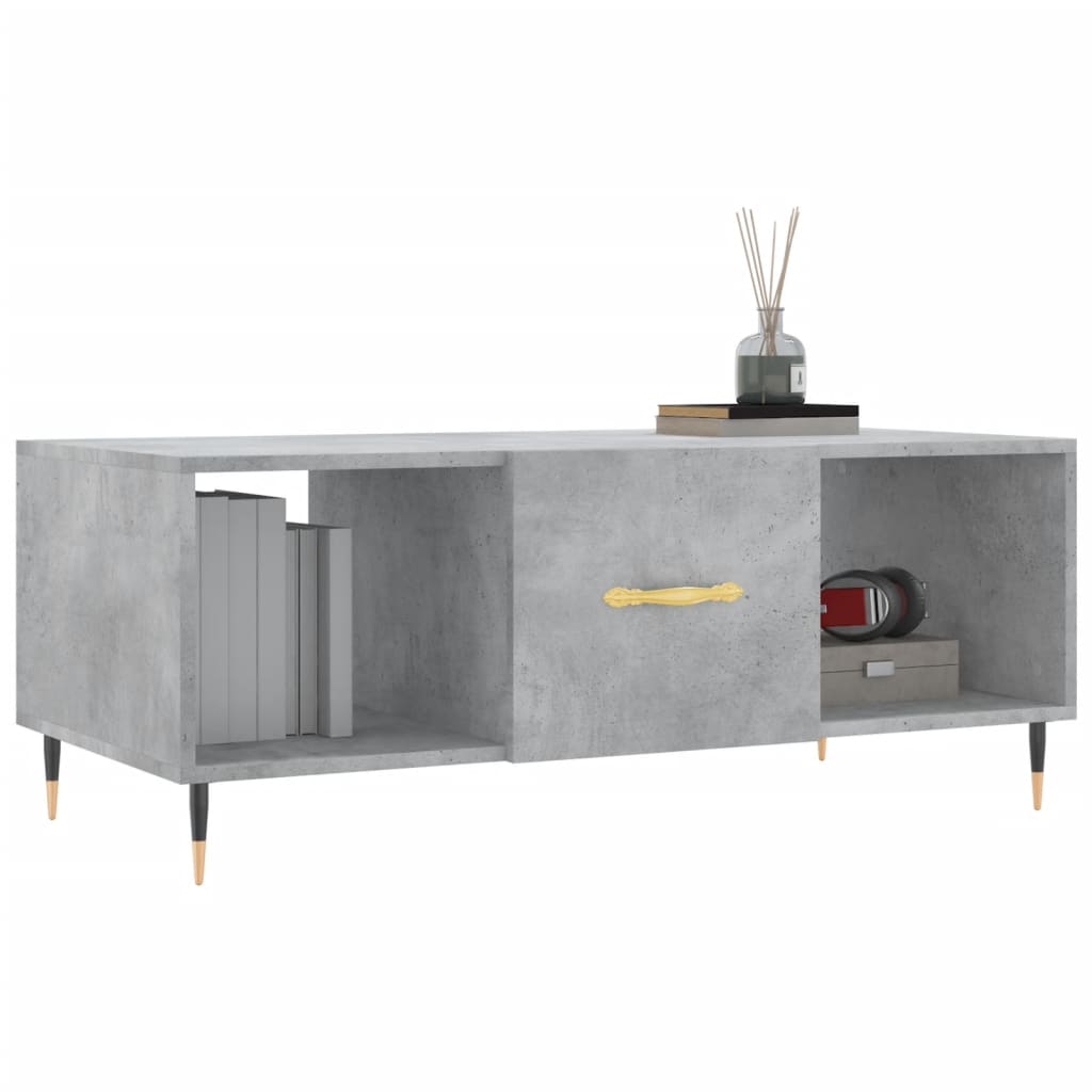 vidaXL Măsuță de cafea, gri beton, 102x50x40 cm, lemn prelucrat vidaXL Măsuță de cafea, gri beton, 102x50x40 cm, lemn prelucrat