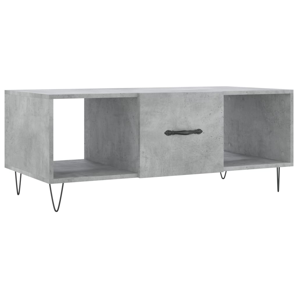 vidaXL Măsuță de cafea, gri beton, 102x50x40 cm, lemn prelucrat vidaXL Măsuță de cafea, gri beton, 102x50x40 cm, lemn prelucrat