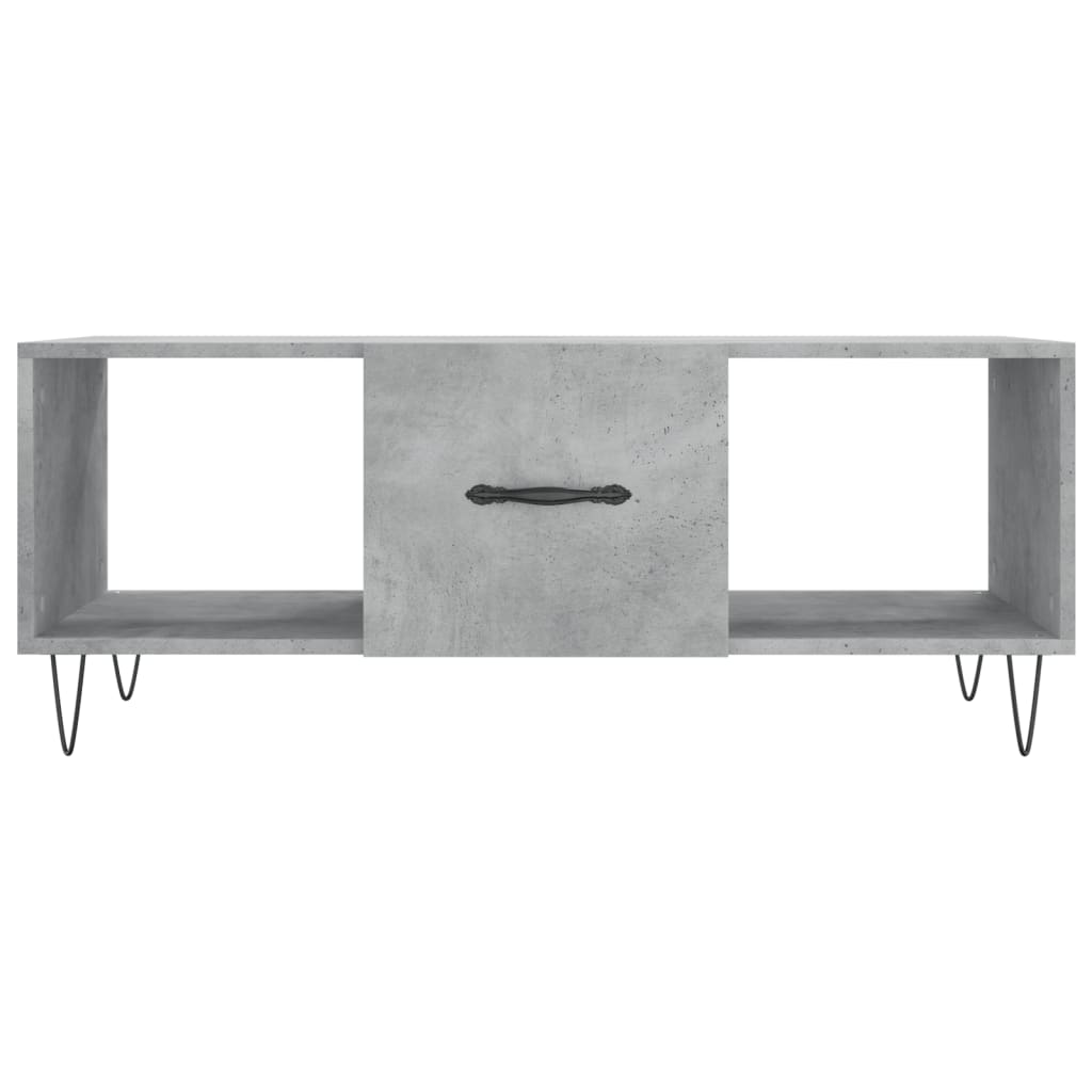 vidaXL Măsuță de cafea, gri beton, 102x50x40 cm, lemn prelucrat vidaXL Măsuță de cafea, gri beton, 102x50x40 cm, lemn prelucrat