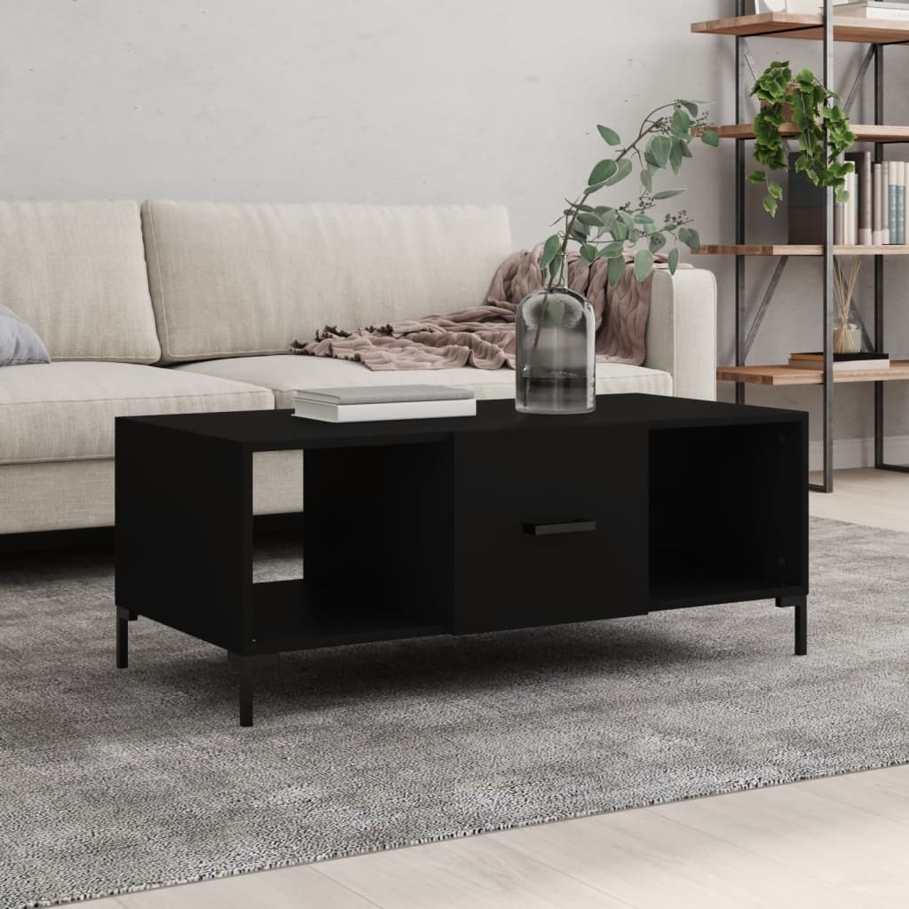 vidaXL Măsuță de cafea, negru, 102x50x40 cm, lemn compozit vidaXL Măsuță de cafea, negru, 102x50x40 cm, lemn compozit