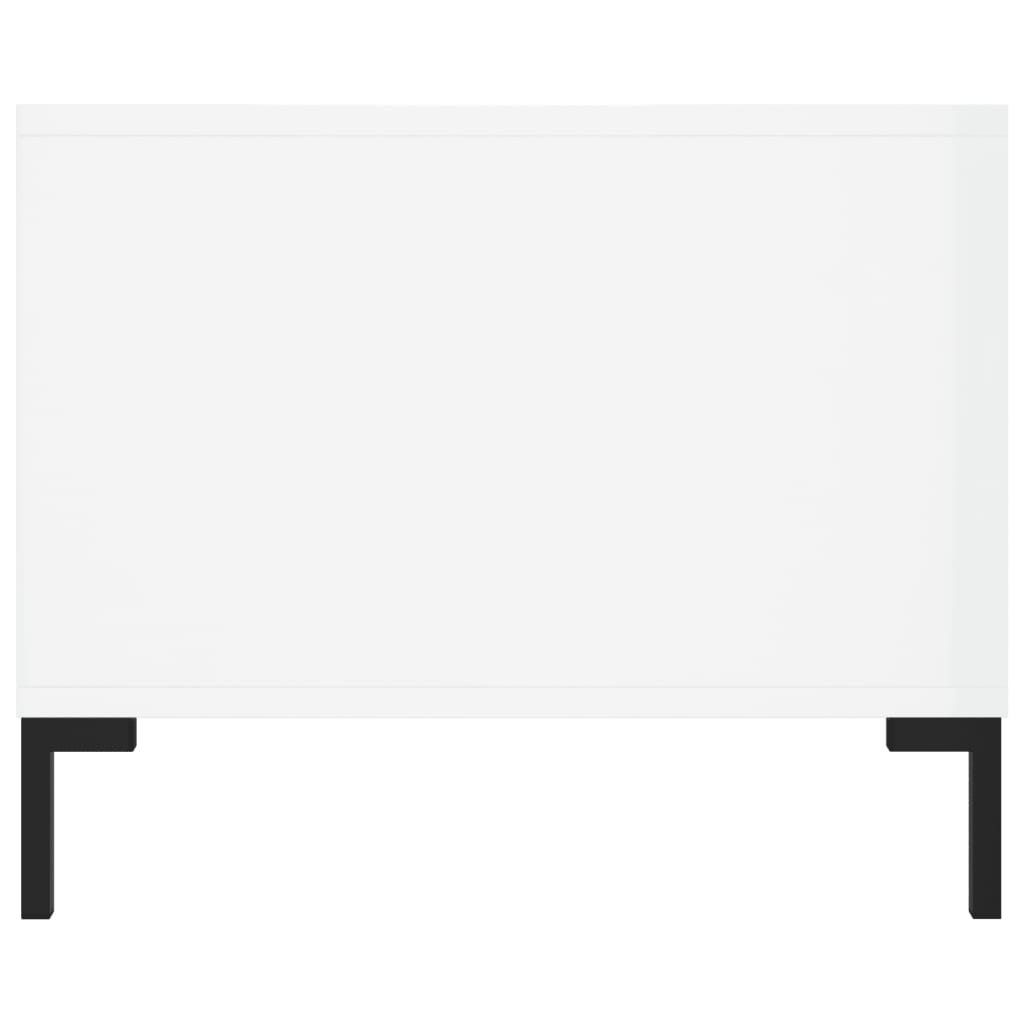 vidaXL Măsuță de cafea, alb extralucios, 102x50x40 cm, lemn prelucrat vidaXL Măsuță de cafea, alb extralucios, 102x50x40 cm, lemn prelucrat