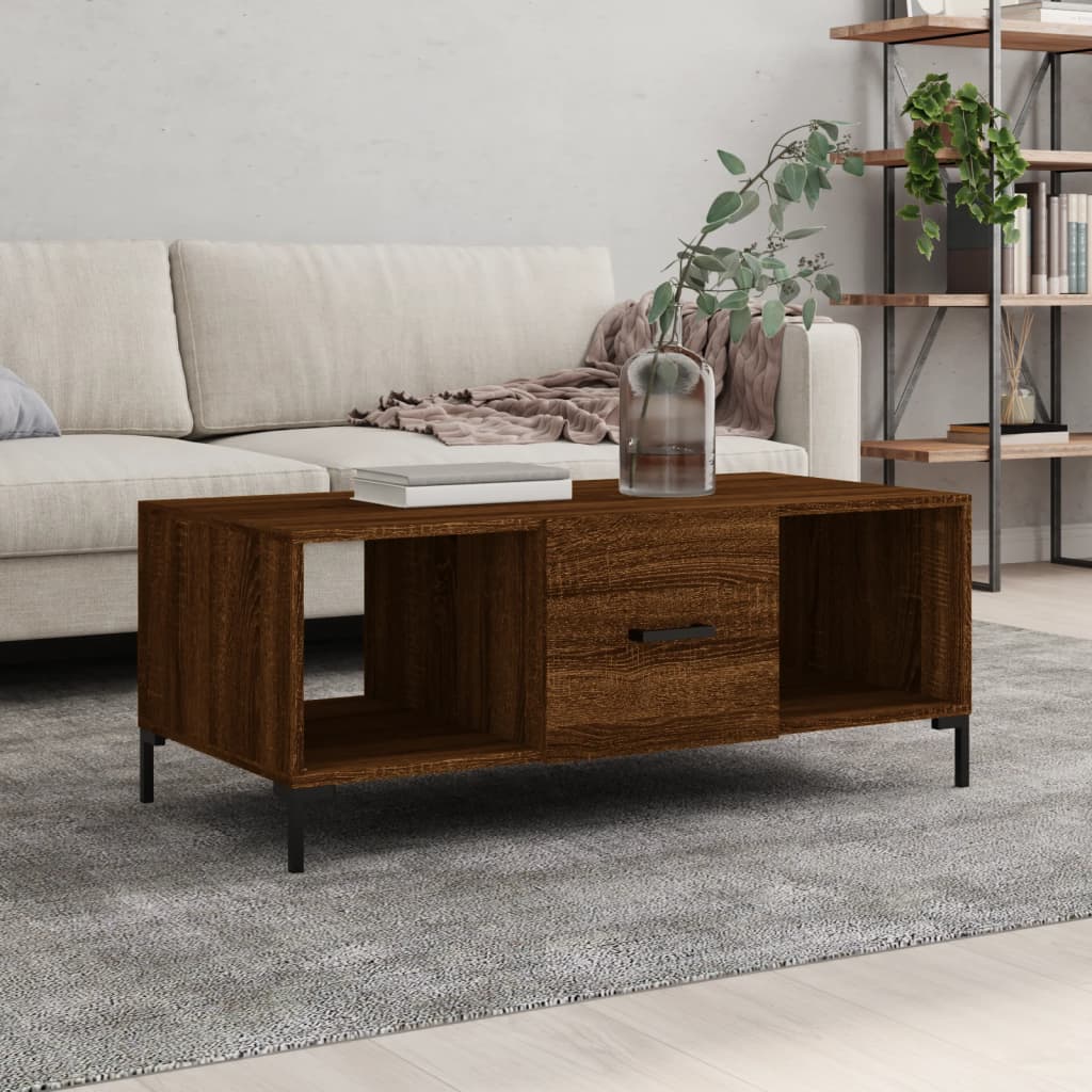 vidaXL Măsuță de cafea, stejar maro, 102x50x40 cm, lemn compozit vidaXL Măsuță de cafea, stejar maro, 102x50x40 cm, lemn compozit