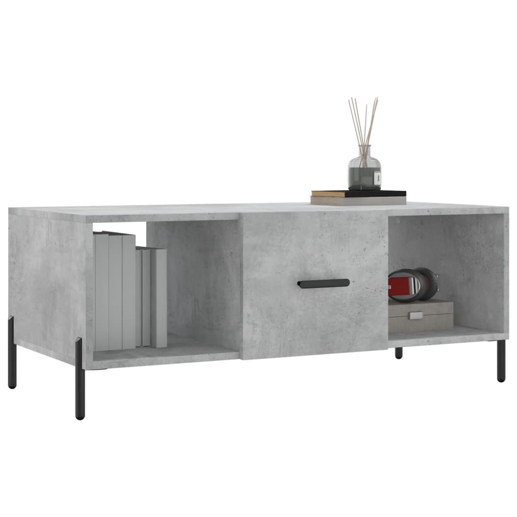 vidaXL Măsuță de cafea, gri beton, 102x50x40 cm, lemn prelucrat vidaXL Măsuță de cafea, gri beton, 102x50x40 cm, lemn prelucrat
