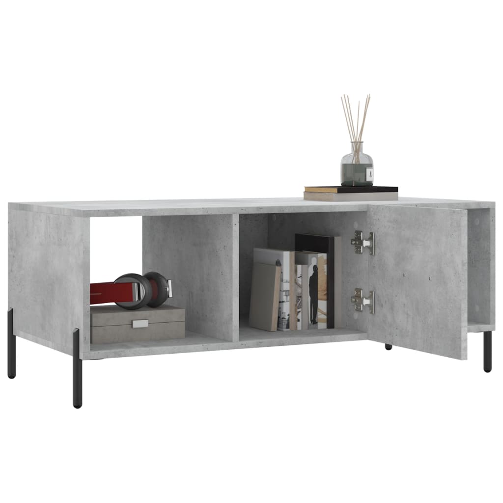 vidaXL Măsuță de cafea, gri beton, 102x50x40 cm, lemn prelucrat vidaXL Măsuță de cafea, gri beton, 102x50x40 cm, lemn prelucrat