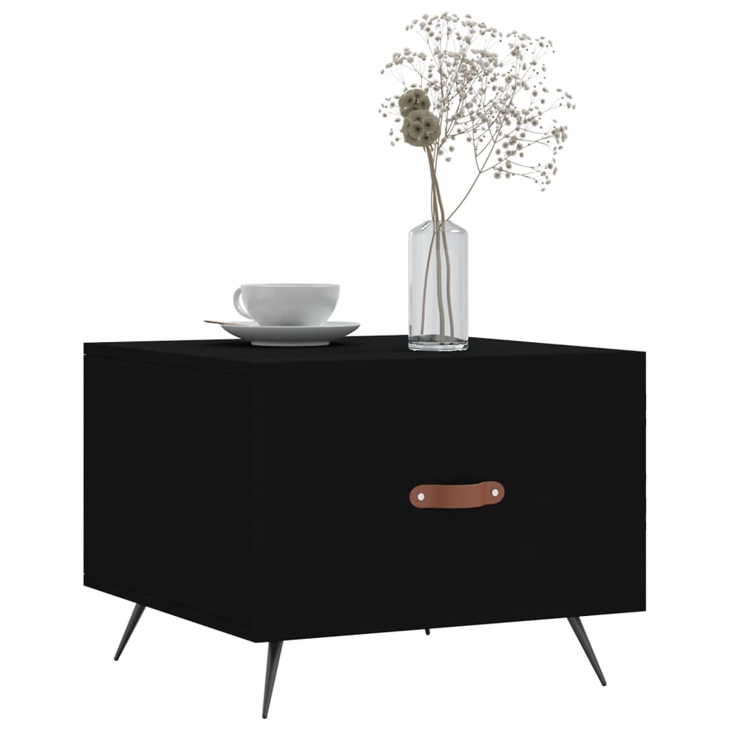 vidaXL Măsuță de cafea, negru, 50x50x40 cm, lemn compozit vidaXL Măsuță de cafea, negru, 50x50x40 cm, lemn compozit