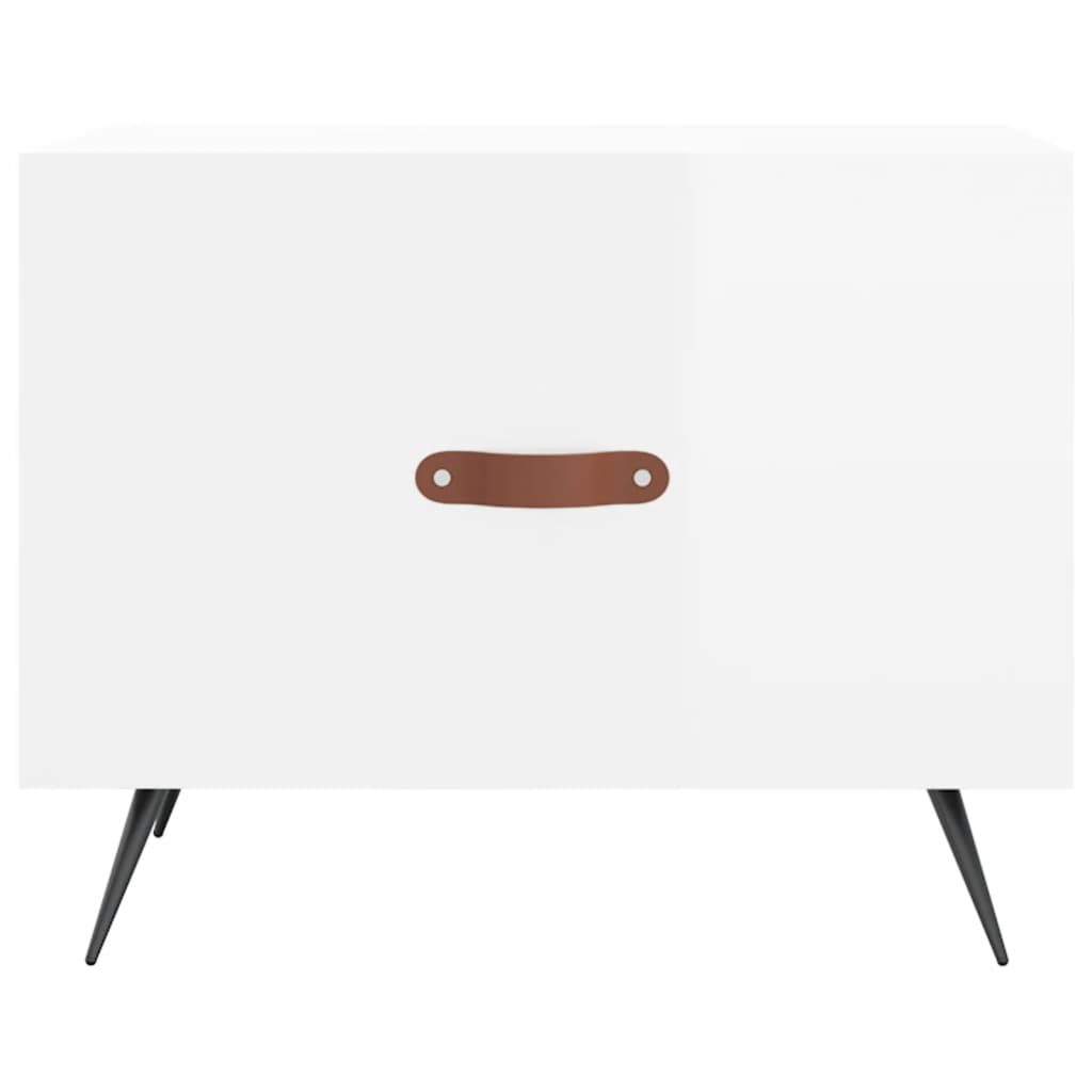 vidaXL Măsuță de cafea, 2 buc., alb extralucios, 50x50x40 cm vidaXL Măsuță de cafea, 2 buc., alb extralucios, 50x50x40 cm