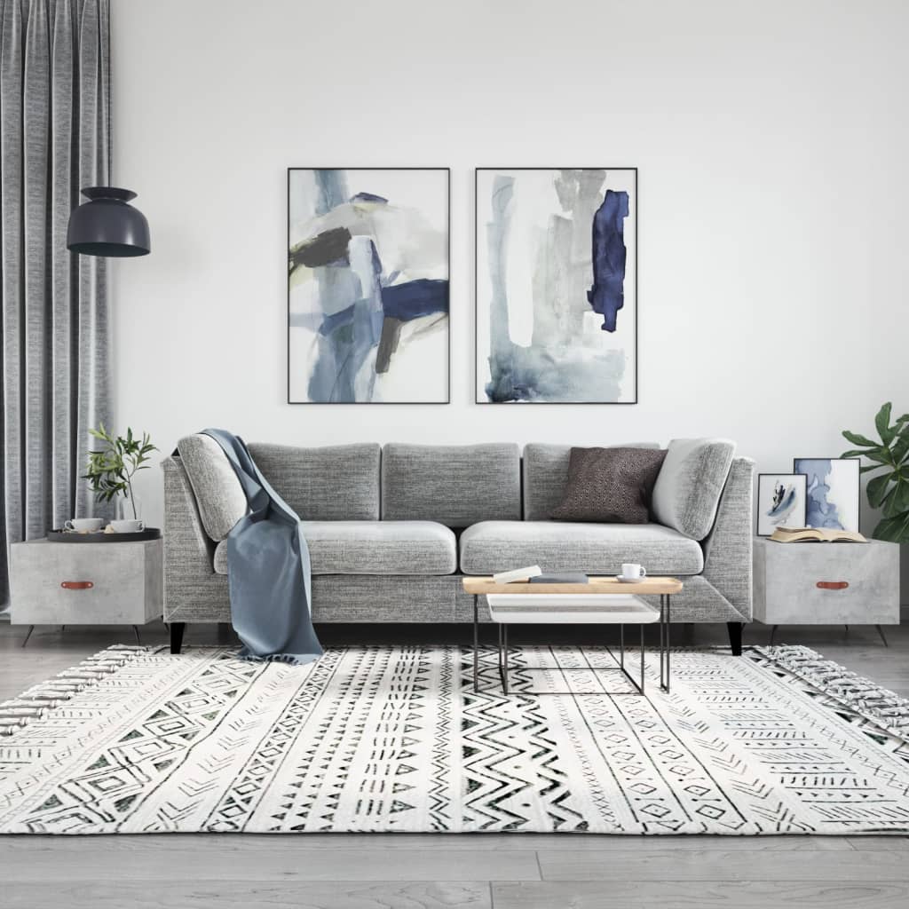 vidaXL Măsuțe de cafea, 2 buc., gri beton, 50x50x40 cm, lemn compozit vidaXL Măsuțe de cafea, 2 buc., gri beton, 50x50x40 cm, lemn compozit