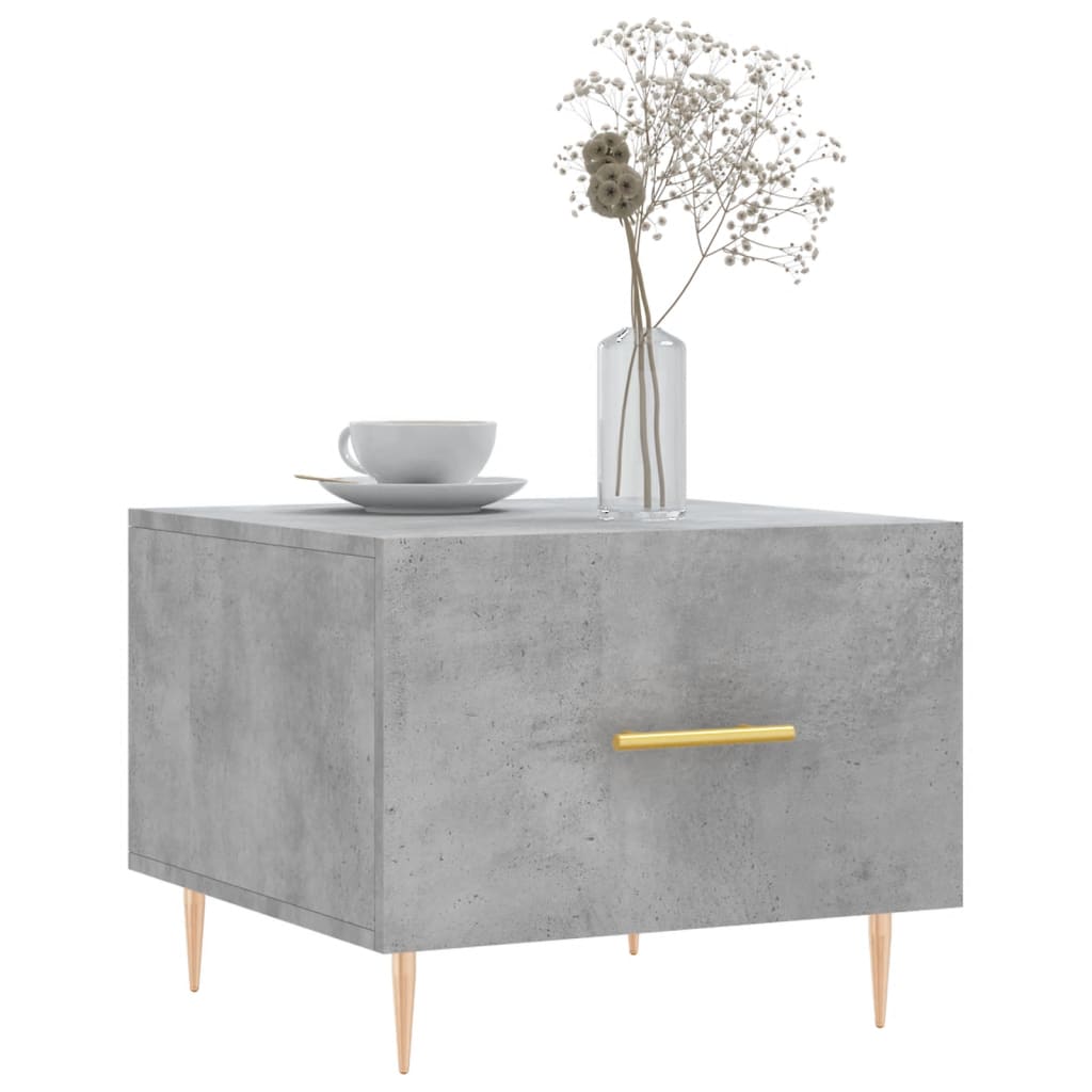 vidaXL Măsuță de cafea, gri beton, 50x50x40 cm, lemn compozit vidaXL Măsuță de cafea, gri beton, 50x50x40 cm, lemn compozit