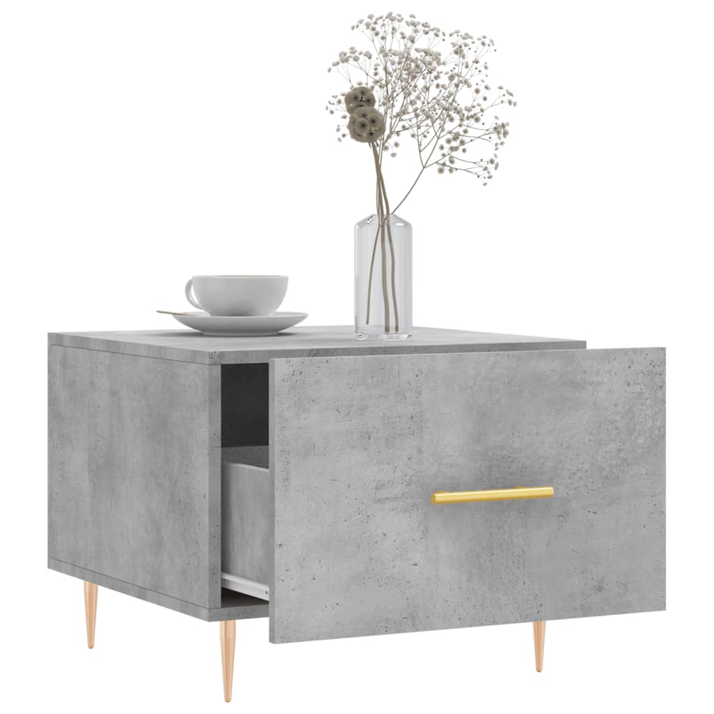 vidaXL Măsuță de cafea, gri beton, 50x50x40 cm, lemn compozit vidaXL Măsuță de cafea, gri beton, 50x50x40 cm, lemn compozit