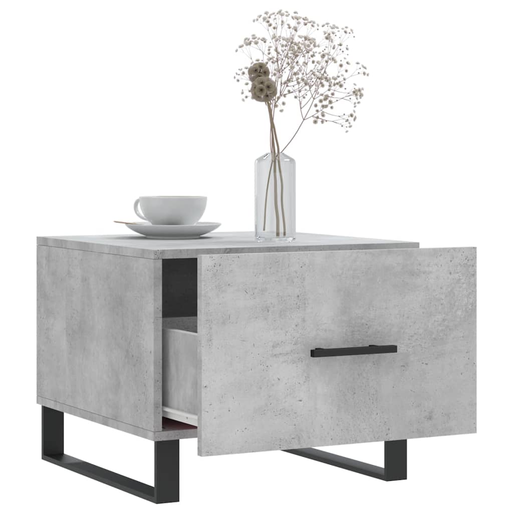 vidaXL Măsuțe de cafea, 2 buc., gri beton, 50x50x40 cm, lemn compozit vidaXL Măsuțe de cafea, 2 buc., gri beton, 50x50x40 cm, lemn compozit