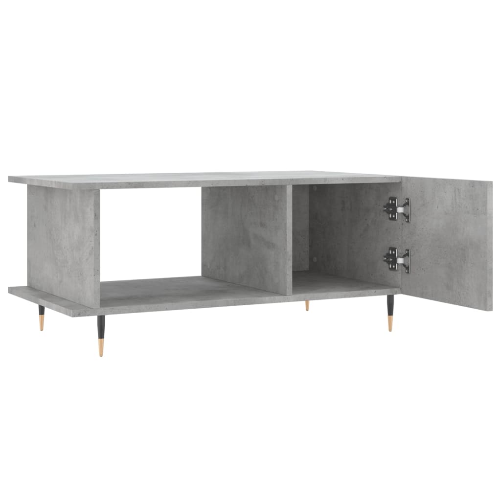 vidaXL Măsuță de cafea, gri beton, 90x50x40 cm, lemn prelucrat