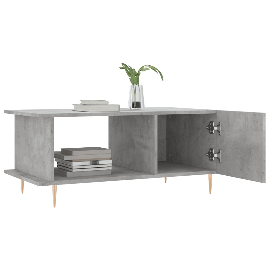 vidaXL Măsuță de cafea, gri beton, 90x50x40 cm, lemn prelucrat vidaXL Măsuță de cafea, gri beton, 90x50x40 cm, lemn prelucrat
