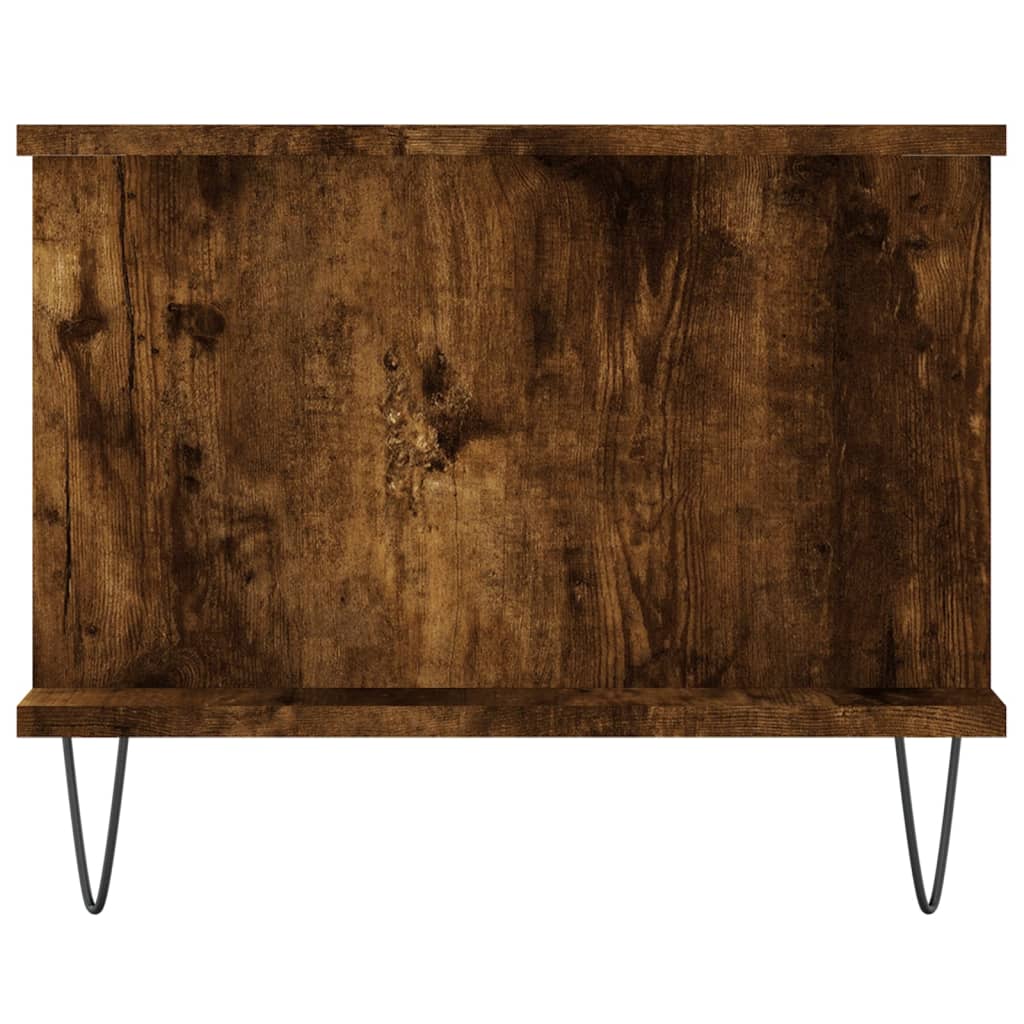 vidaXL Măsuță de cafea, stejar fumuriu, 90x50x40 cm, lemn prelucrat vidaXL Măsuță de cafea, stejar fumuriu, 90x50x40 cm, lemn prelucrat