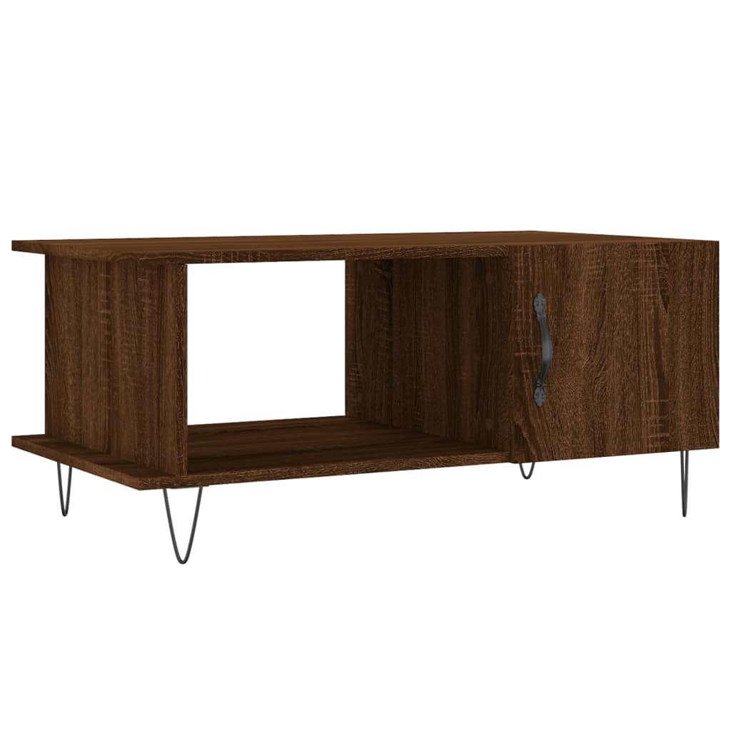 vidaXL Măsuță de cafea, stejar maro, 90x50x40 cm, lemn prelucrat vidaXL Măsuță de cafea, stejar maro, 90x50x40 cm, lemn prelucrat