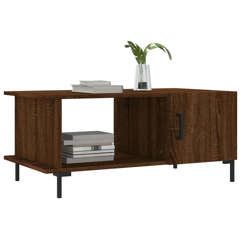 vidaXL Măsuță de cafea, stejar maro, 90x50x40 cm, lemn prelucrat vidaXL Măsuță de cafea, stejar maro, 90x50x40 cm, lemn prelucrat