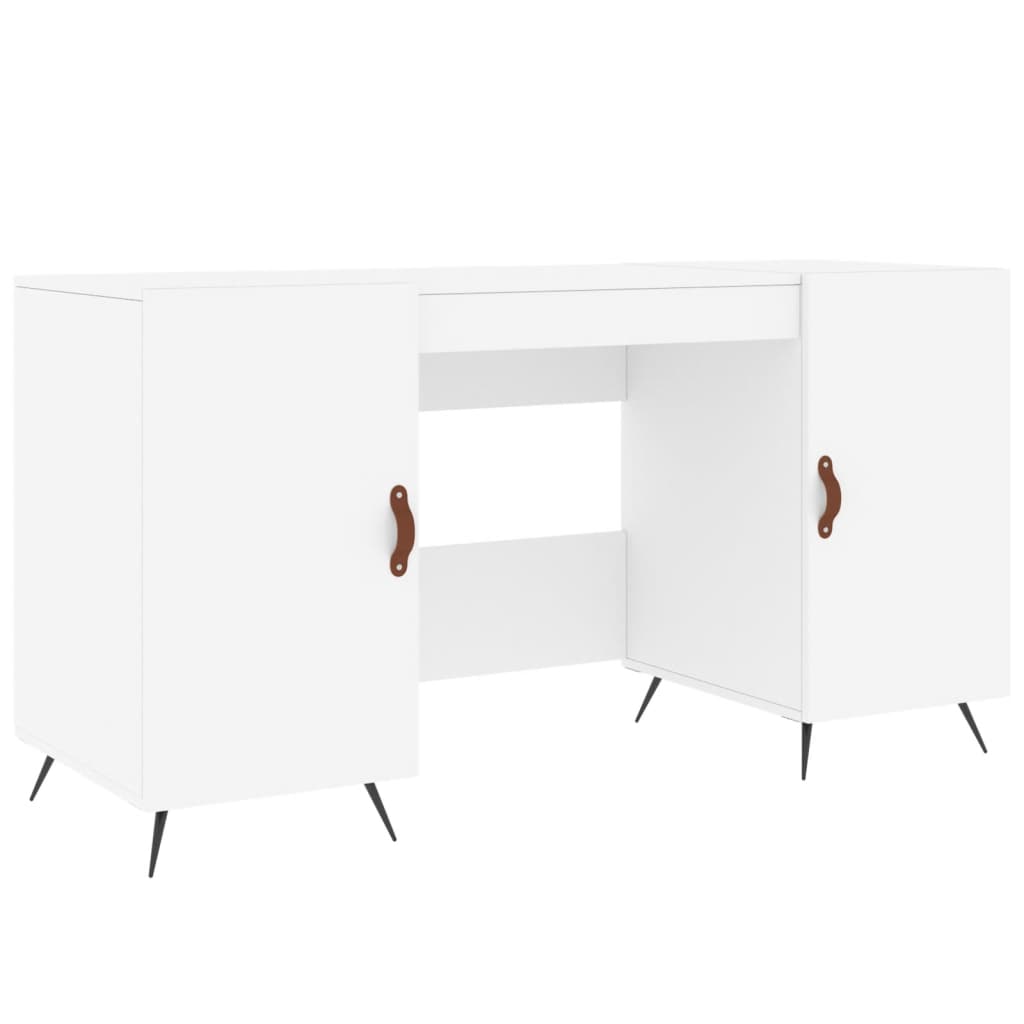 vidaXL Birou, alb, 140x50x75 cm, lemn compozit