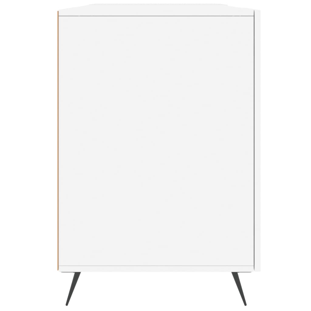 vidaXL Birou, alb, 140x50x75 cm, lemn compozit