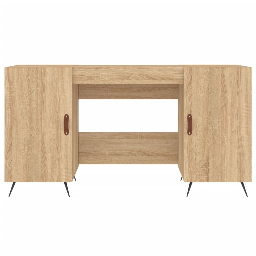 vidaXL Birou, stejar sonoma, 140x50x75 cm, lemn compozit