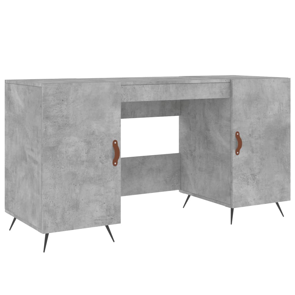 vidaXL Birou, gri beton, 140x50x75 cm, lemn compozit