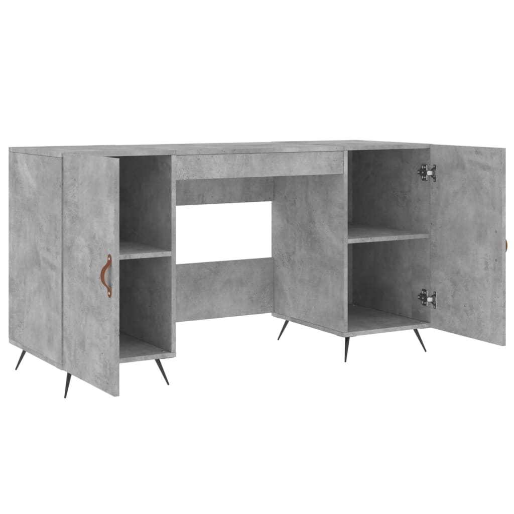 vidaXL Birou, gri beton, 140x50x75 cm, lemn compozit
