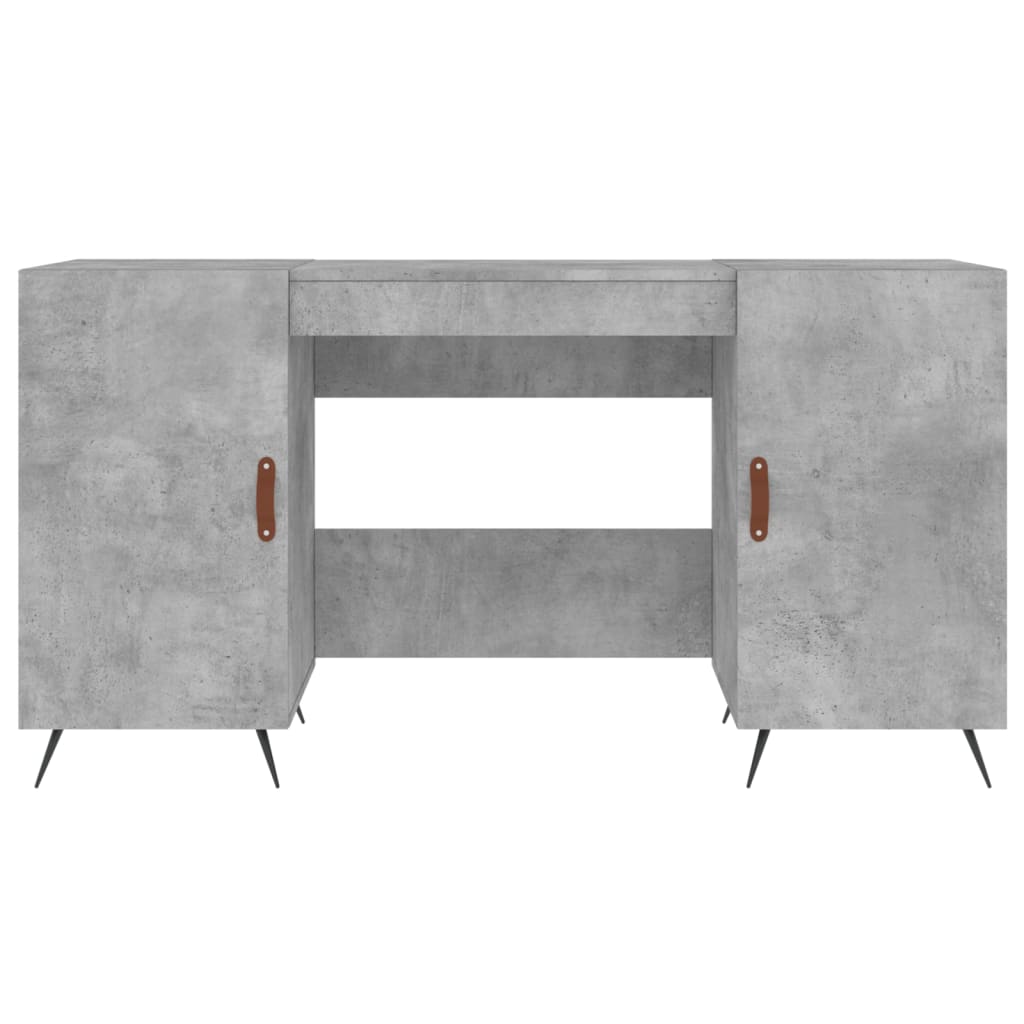 vidaXL Birou, gri beton, 140x50x75 cm, lemn compozit