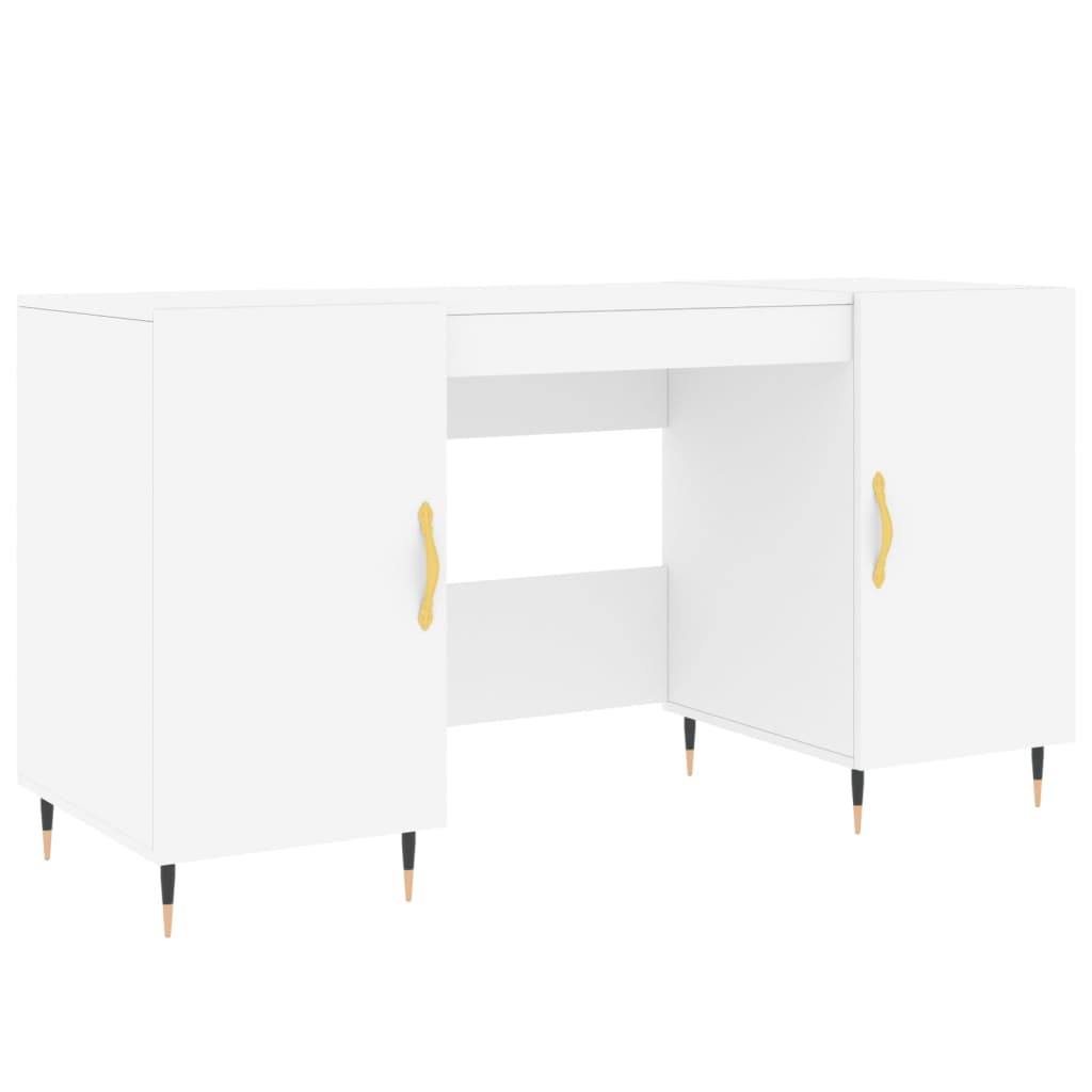 vidaXL Birou, alb, 140x50x75 cm, lemn compozit vidaXL Birou, alb, 140x50x75 cm, lemn compozit