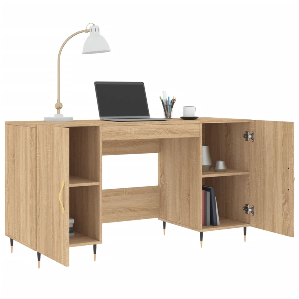 vidaXL Birou, stejar sonoma, 140x50x75 cm, lemn compozit