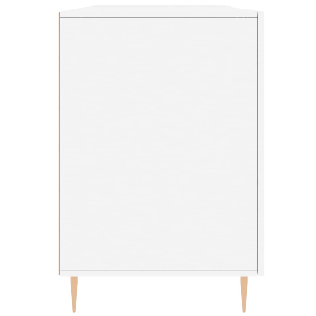 vidaXL Birou, alb, 140x50x75 cm, lemn compozit