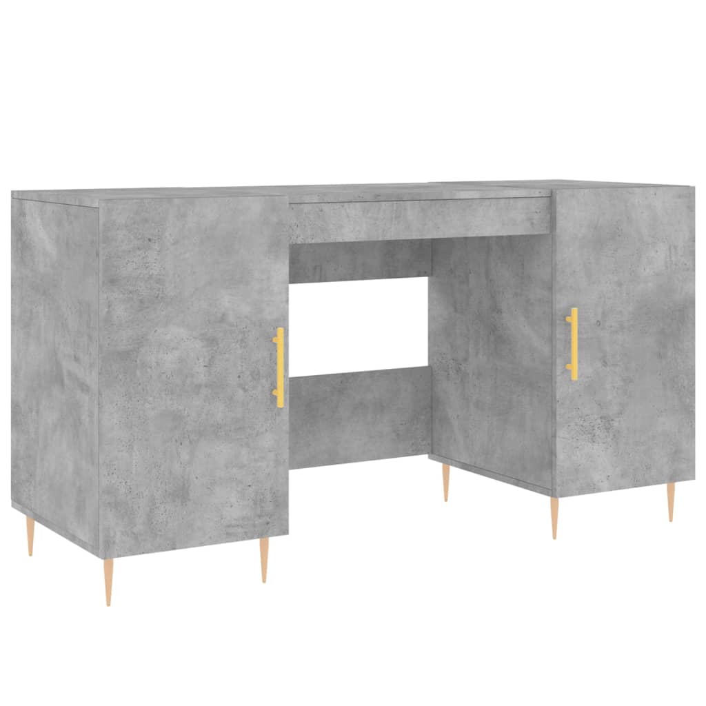 vidaXL Birou, gri beton, 140x50x75 cm, lemn compozit vidaXL Birou, gri beton, 140x50x75 cm, lemn compozit