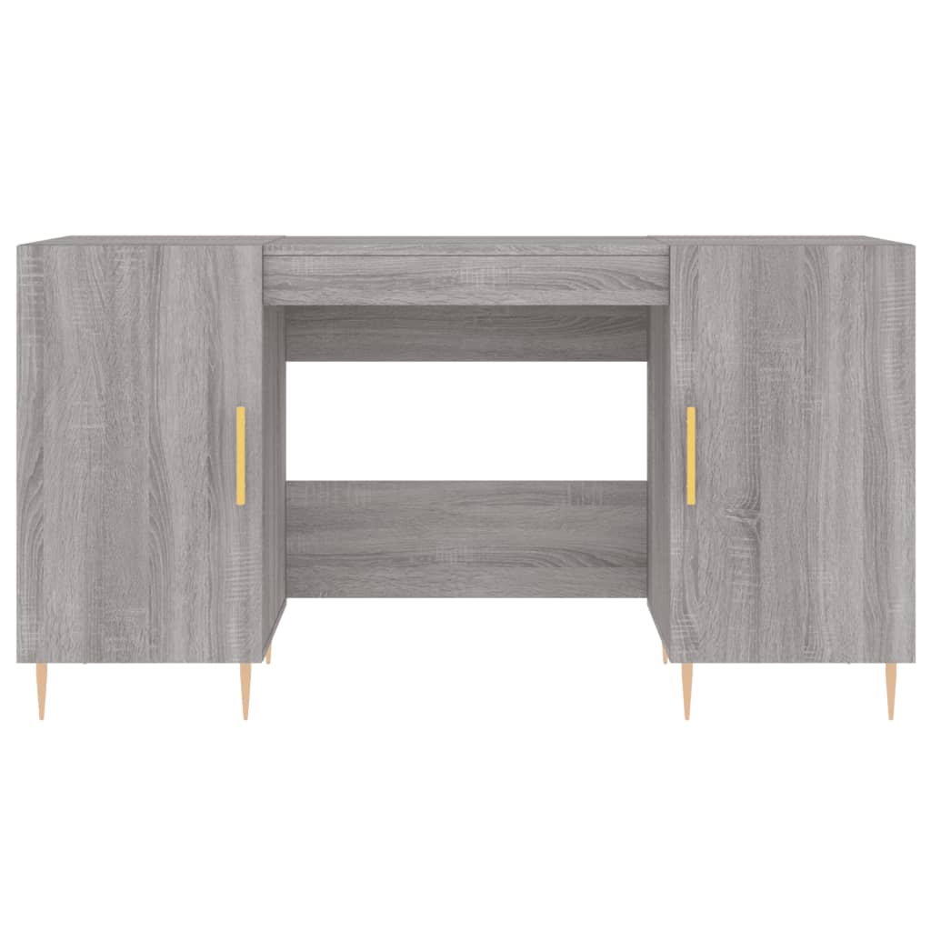 vidaXL Birou, gri sonoma, 140x50x75 cm, lemn compozit