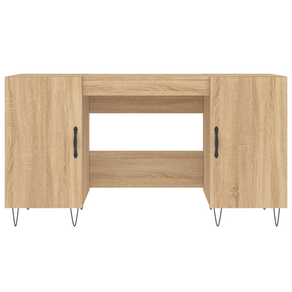 vidaXL Birou, stejar sonoma, 140x50x75 cm, lemn compozit