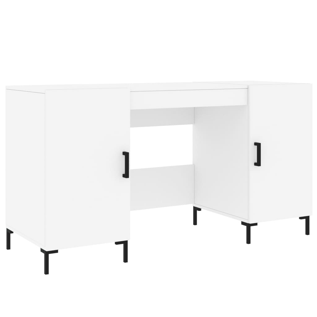vidaXL Birou, alb, 140x50x75 cm, lemn compozit vidaXL Birou, alb, 140x50x75 cm, lemn compozit