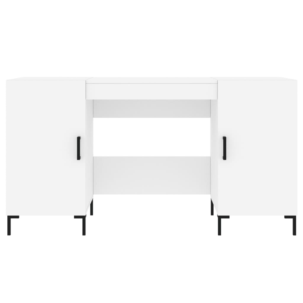 vidaXL Birou, alb, 140x50x75 cm, lemn compozit vidaXL Birou, alb, 140x50x75 cm, lemn compozit