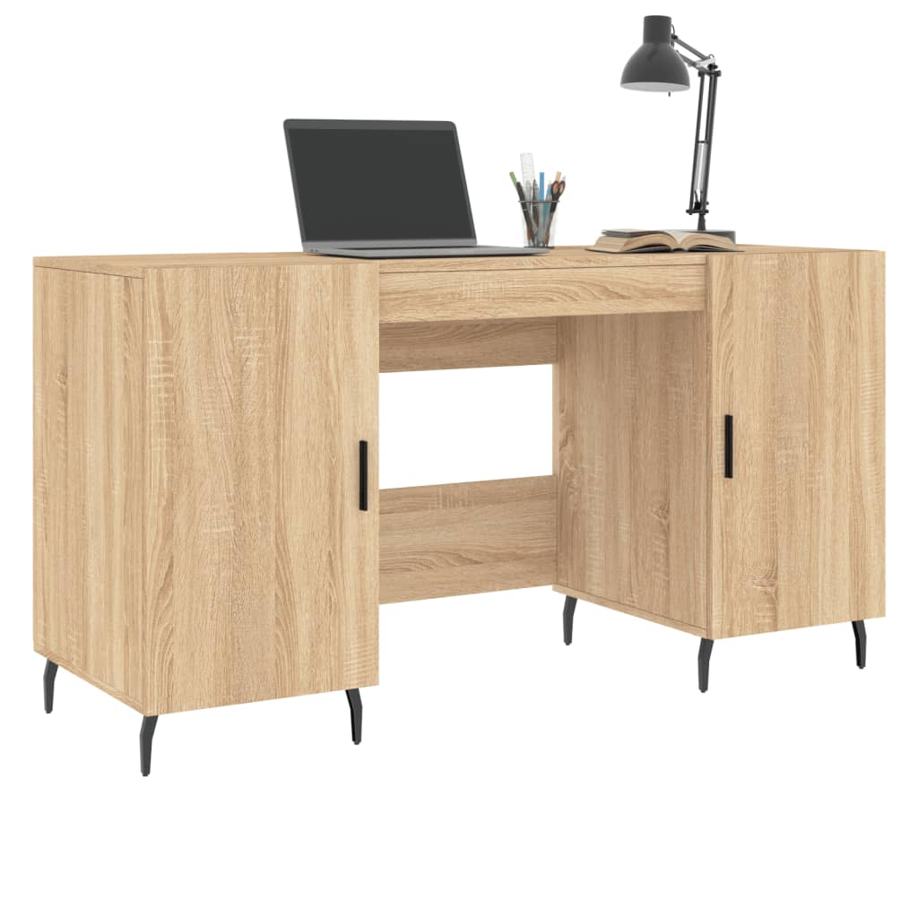vidaXL Birou, stejar sonoma, 140x50x75 cm, lemn compozit